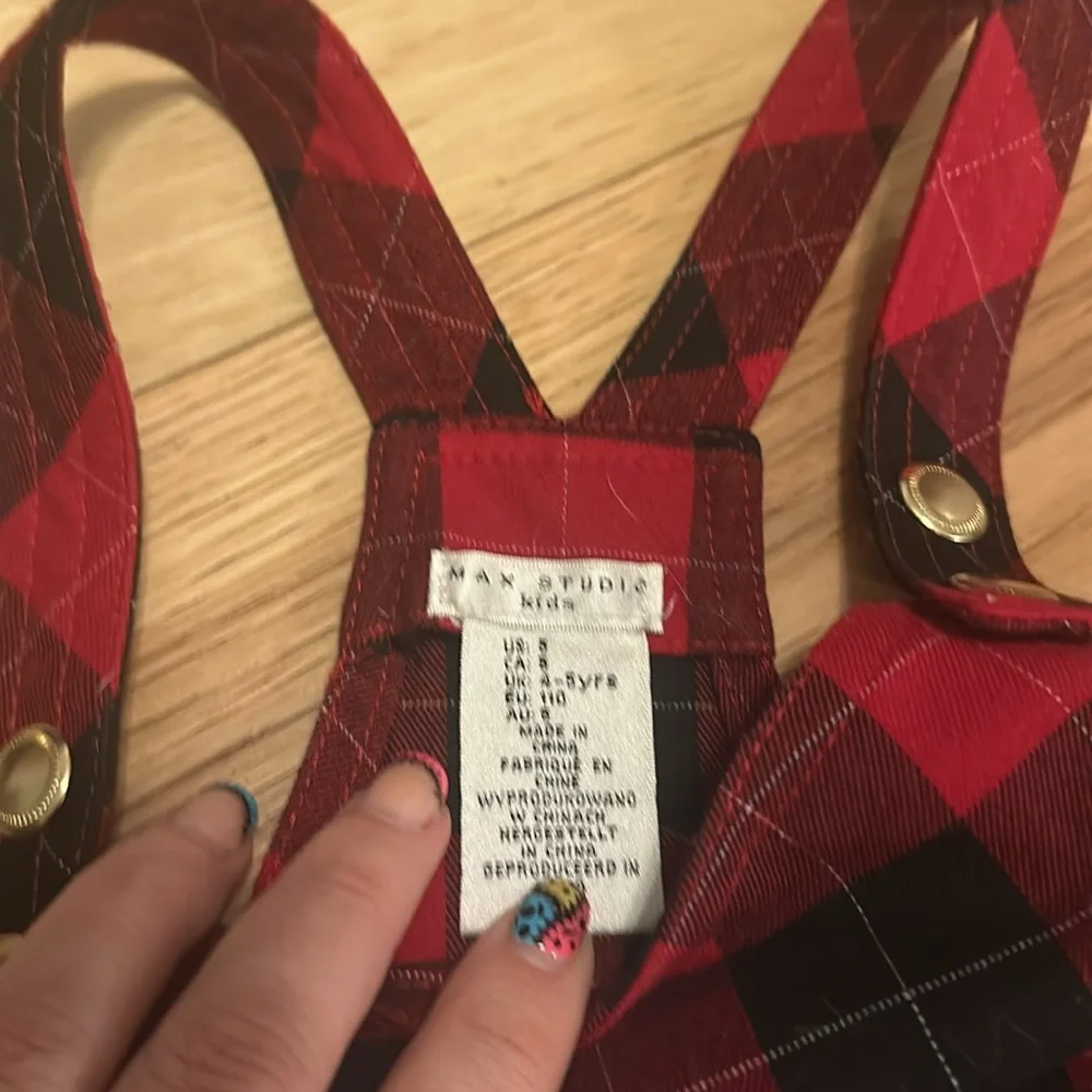 Max Studio Buffalo Plaid Holiday Jumper | Girls Size 5